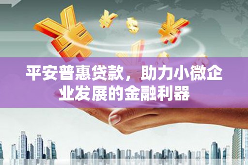 乌伊岭平安普惠贷款，助力小微企业发展的金融利器