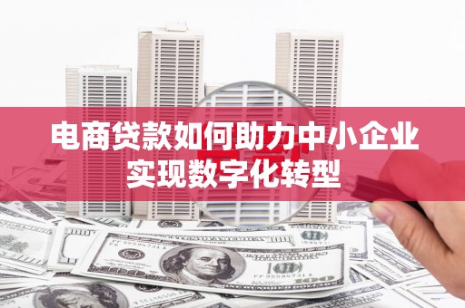 武汉电商贷款如何助力中小企业实现数字化转型