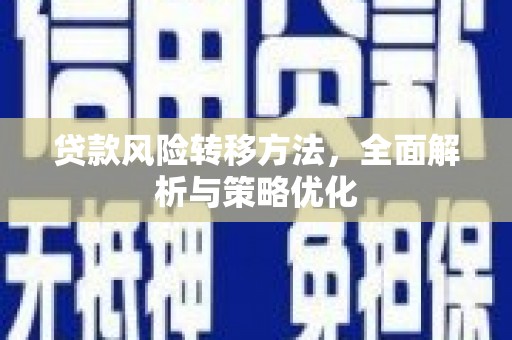 宜州贷款风险转移方法，全面解析与策略优化
