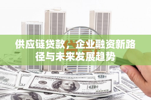 兴县供应链贷款，企业融资新路径与未来发展趋势