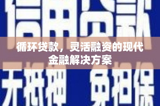 盘县循环贷款，灵活融资的现代金融解决方案