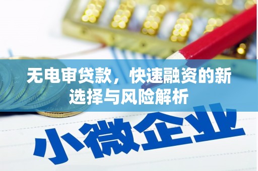 高陵无电审贷款，快速融资的新选择与风险解析