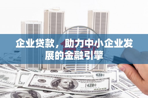 阜南企业贷款，助力中小企业发展的金融引擎
