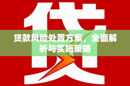咸阳贷款风险处置方案，全面解析与实施策略